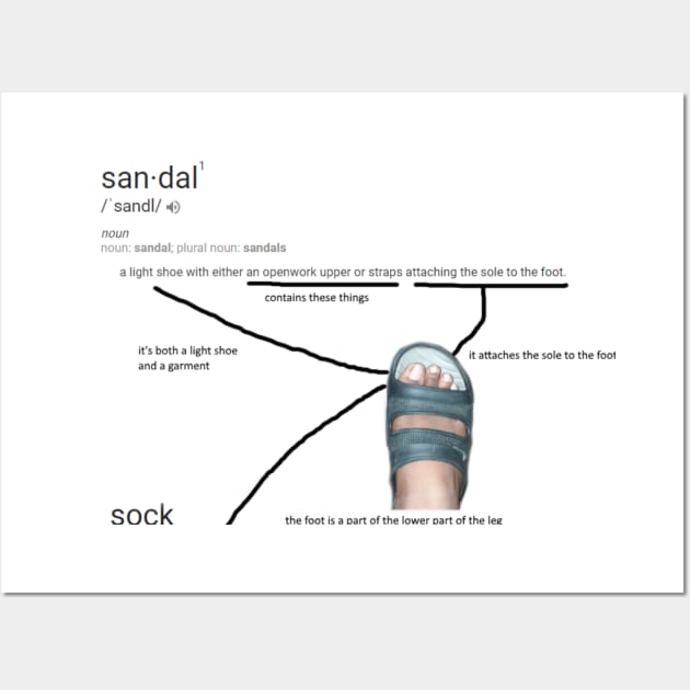 Sandal=Sock Wall Art by TephraVerdant